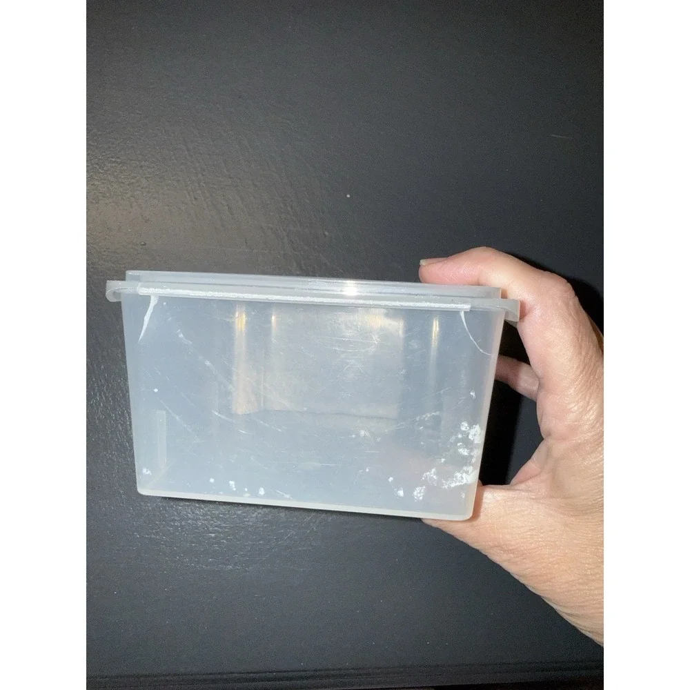 Vintage Kraft Cheese Singles Hinged Plastic Storage Container ~ Retro Oldschool